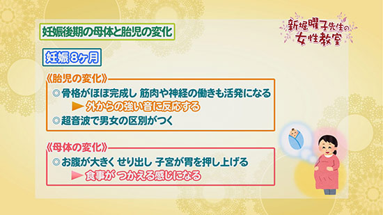 妊娠後期の母体と胎児の変化 新堀曜子先生の女性教室 Tku テレビ熊本