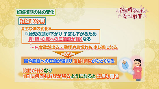 妊娠後期の体の変化 新堀曜子先生の女性教室 Tku テレビ熊本