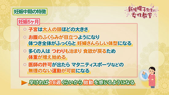 妊娠中期の特徴 新堀曜子先生の女性教室 Tku テレビ熊本