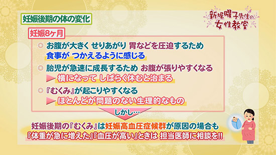 妊娠後期の体の変化 新堀曜子先生の女性教室 Tku テレビ熊本