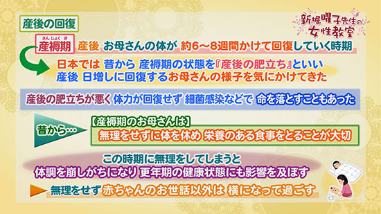 産後の回復 曜子先生の女性教室 Tku テレビ熊本