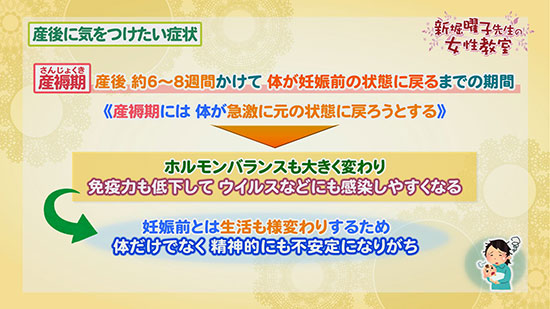 産後に気をつけたい症状 曜子先生の女性教室 Tku テレビ熊本