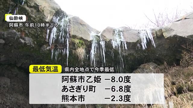 4日朝の県内はすべての観測地点で今シーズン一番の冷え込み【熊本】